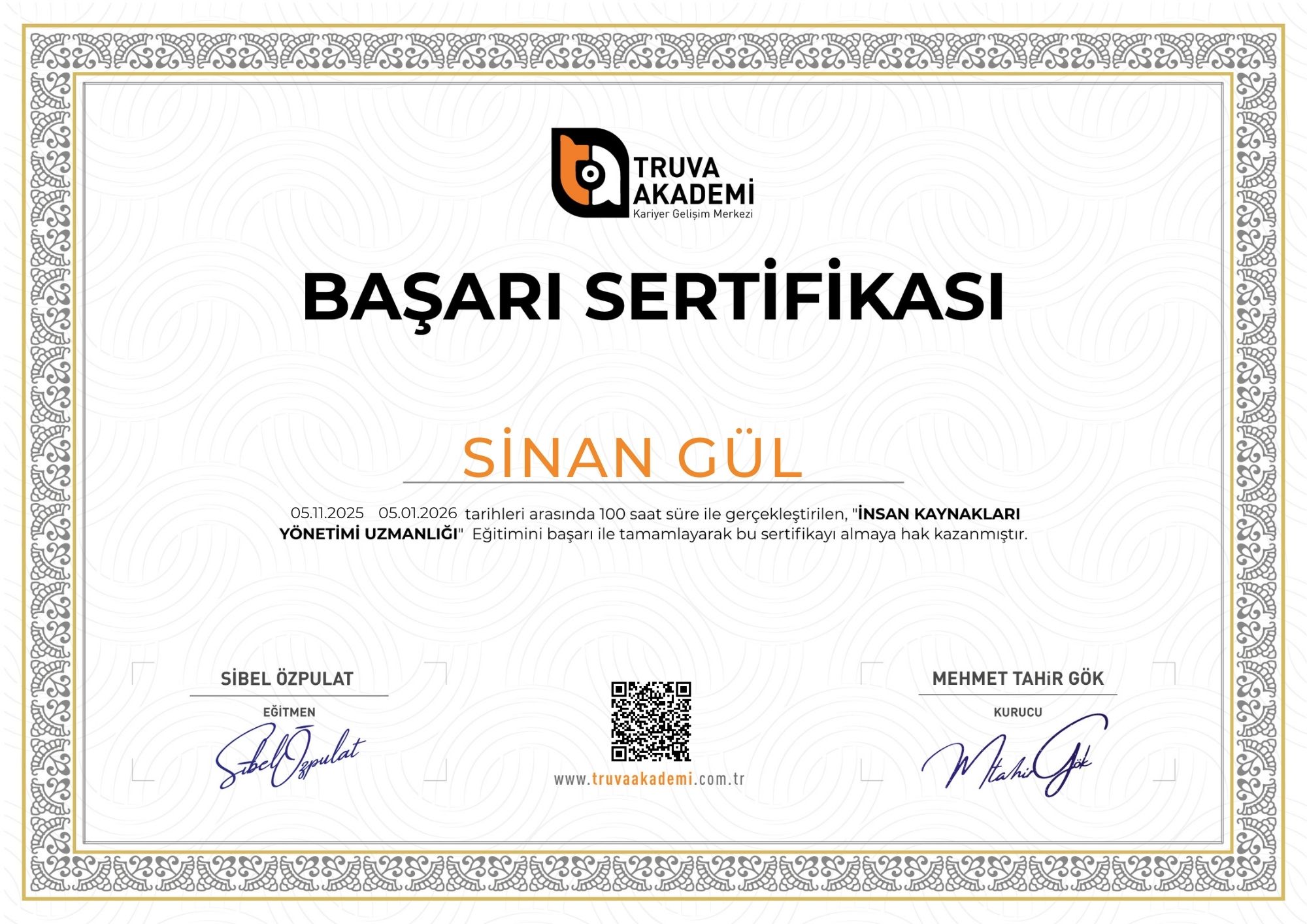 İNSAN KAYNAKLARI YÖNETİMİ UZMANLIĞI