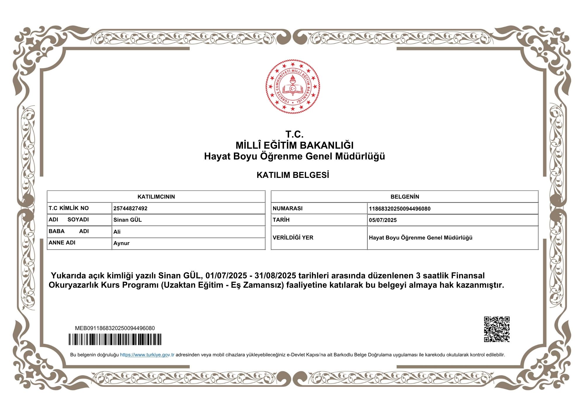 FİNANSAL OKUR YAZARLIK